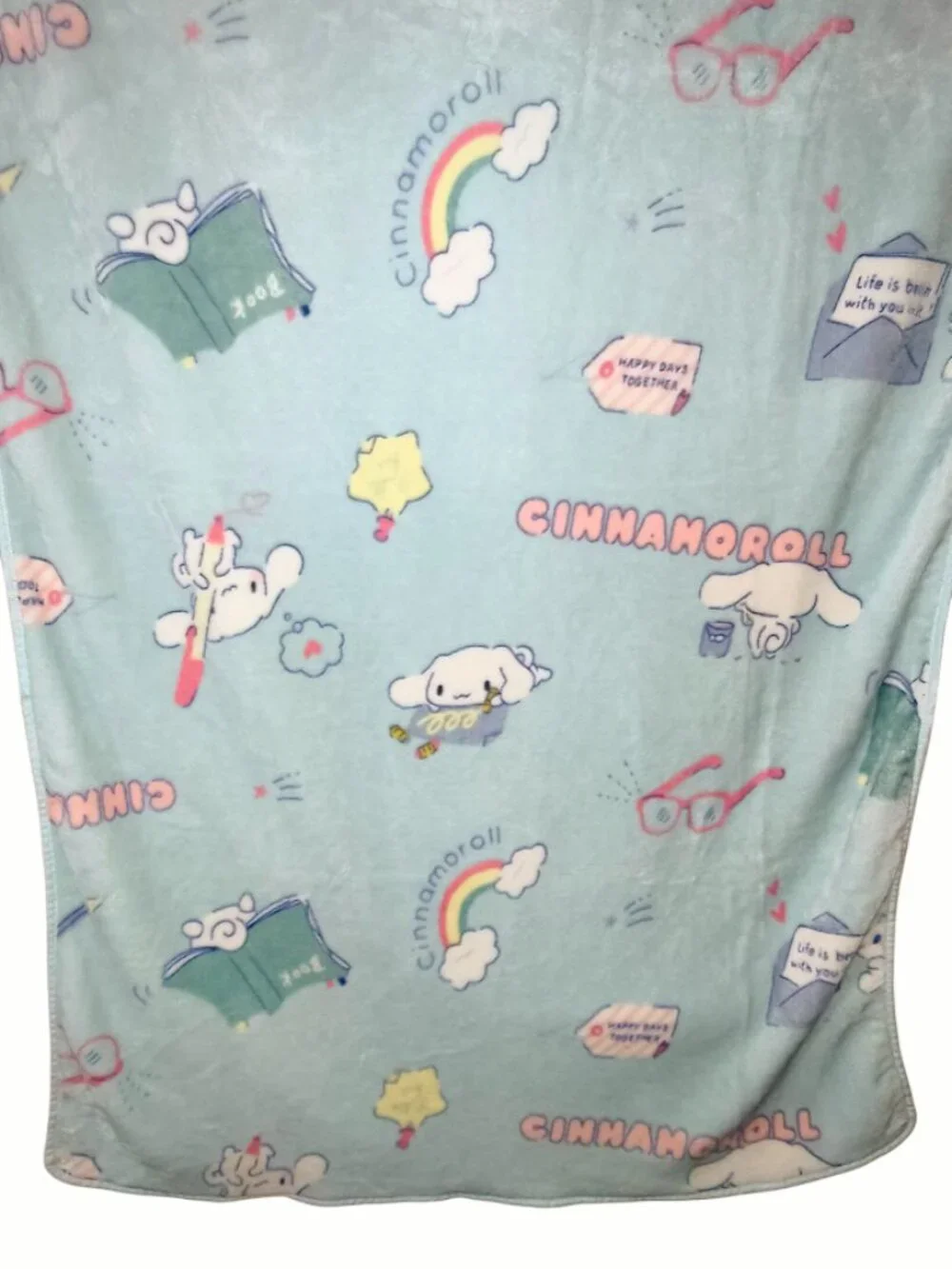 Sanrio Cinnamoroll Snap Button Throw Soft Blanket 38